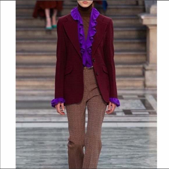 Zara purple flowy Viscose blouse shirt designer clone - Picture 6 of 16